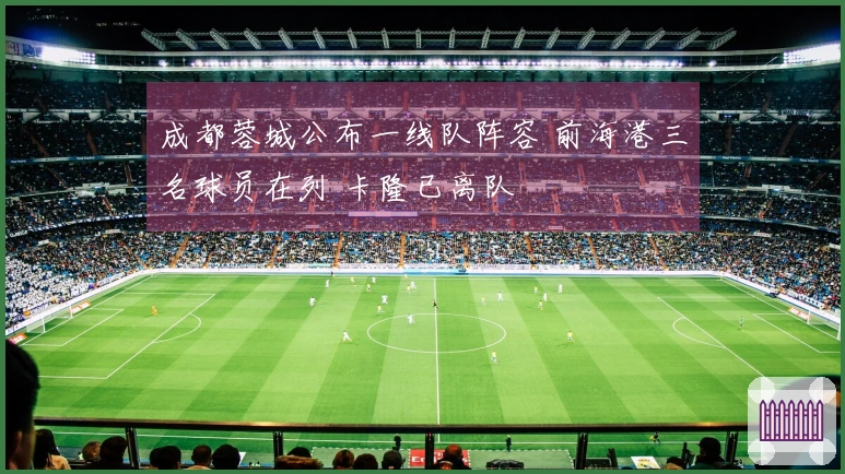 成都蓉城公布一线队阵容 前海港三名球员在列 卡隆已离队